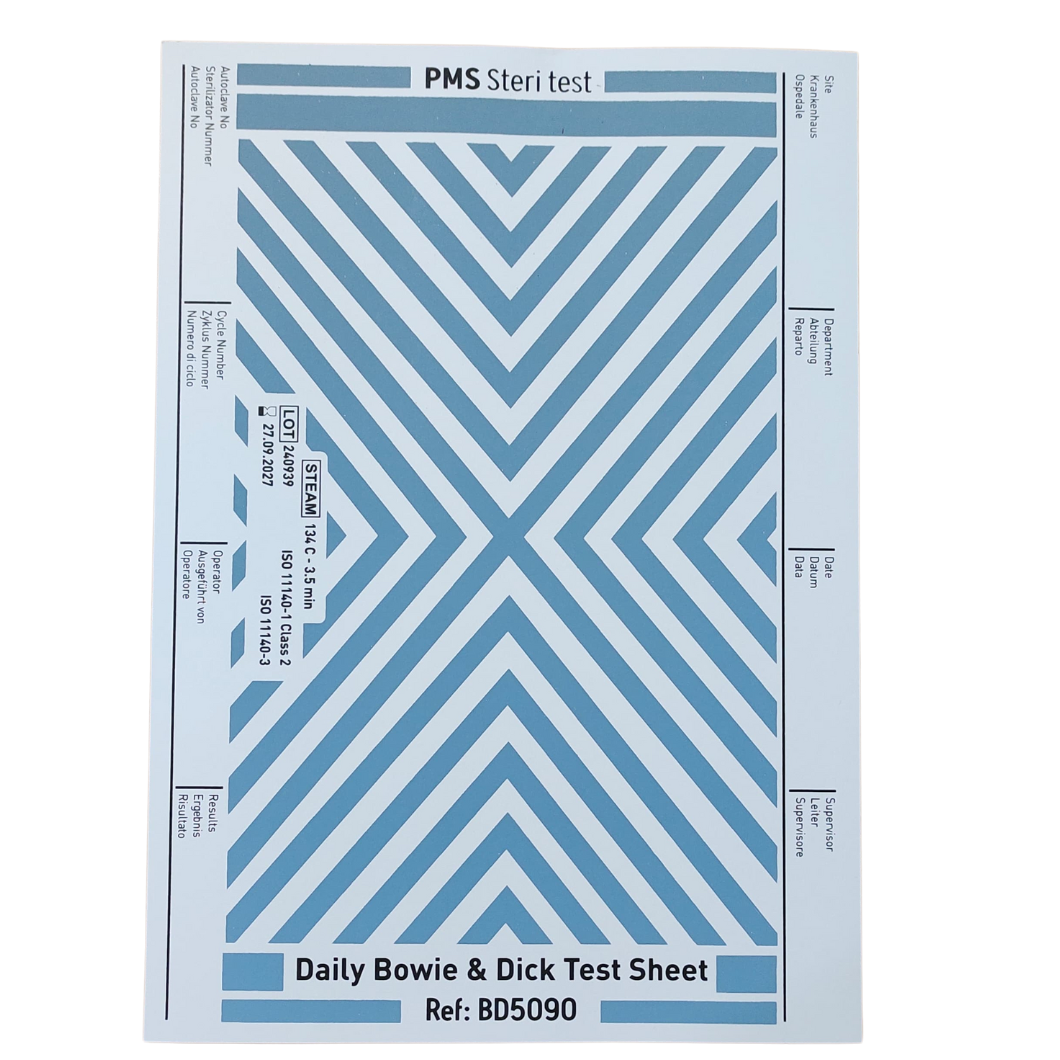 Bowie & Dick Test Sheets